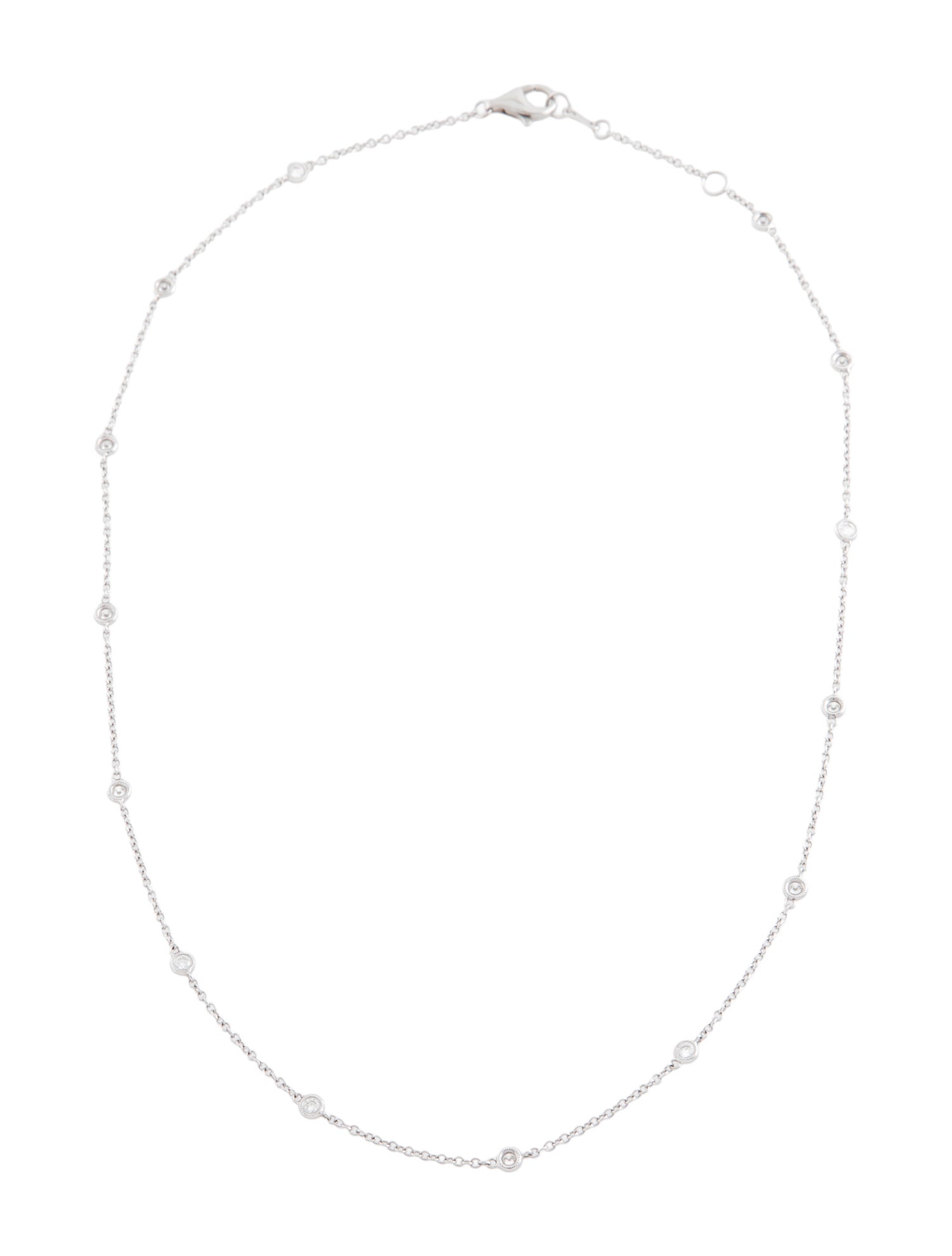 Bony Levy 18K Diamond Monaco Station Necklace