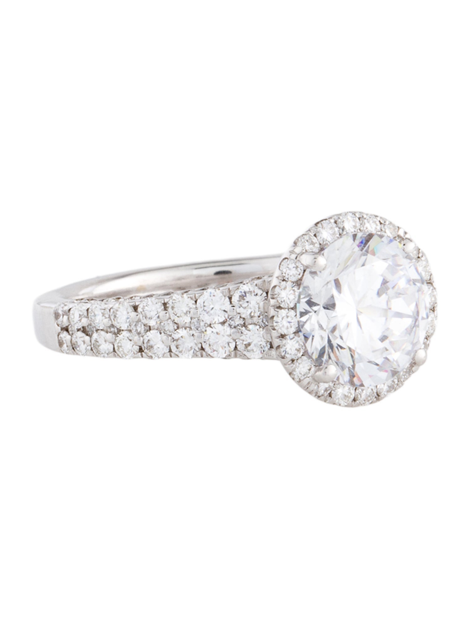 Bony Levy 18K Cubic Zirconia & Diamond Engagement Ring