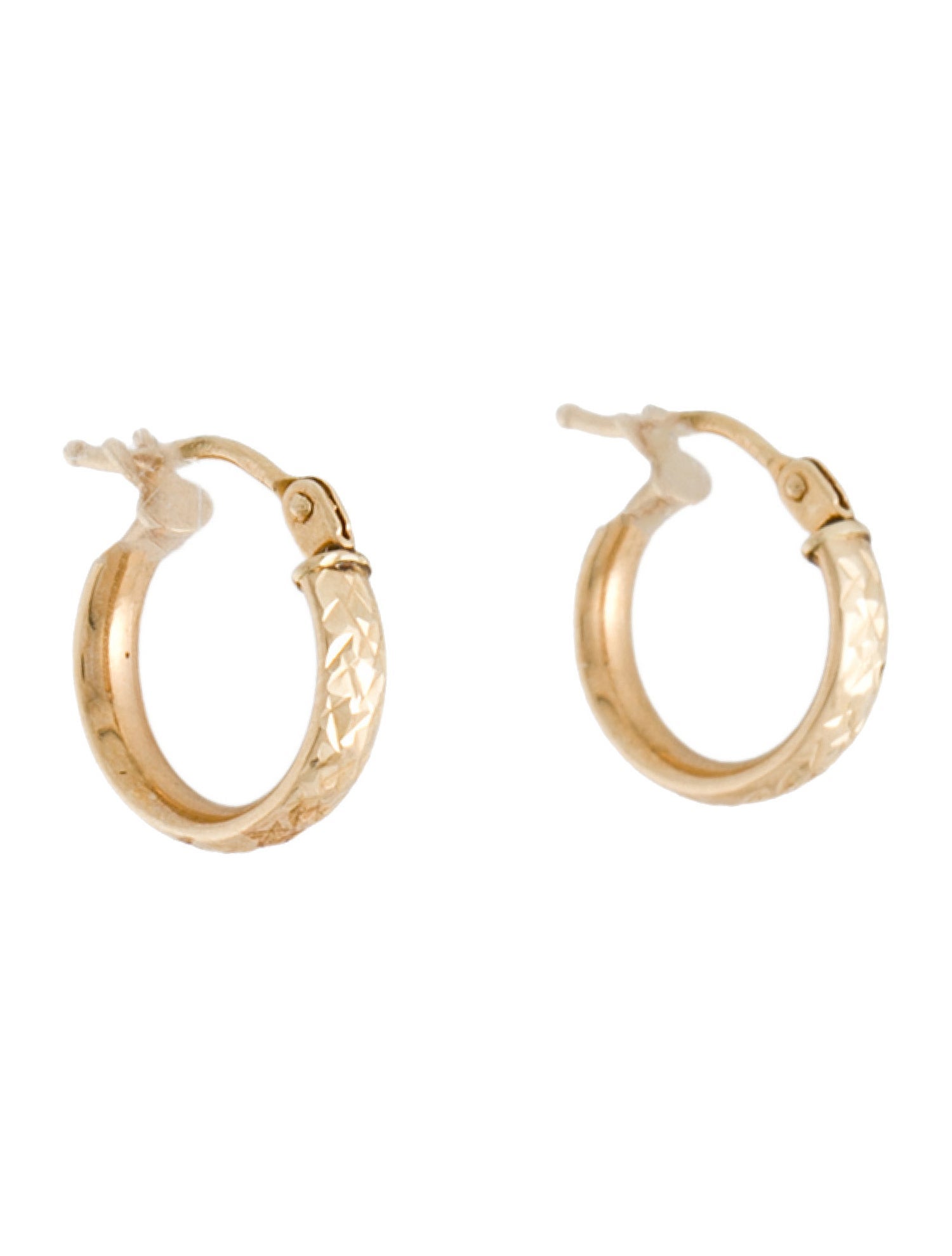Bony Levy 14K Textured Hoop Earrings