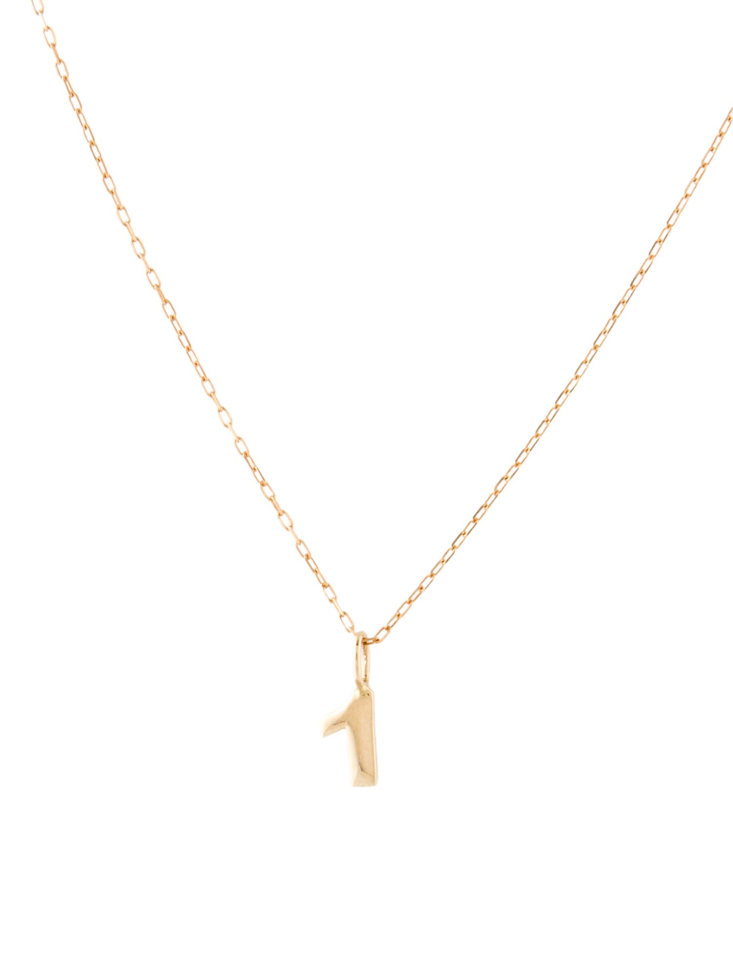 Bony Levy 14K Number Pendant Necklace