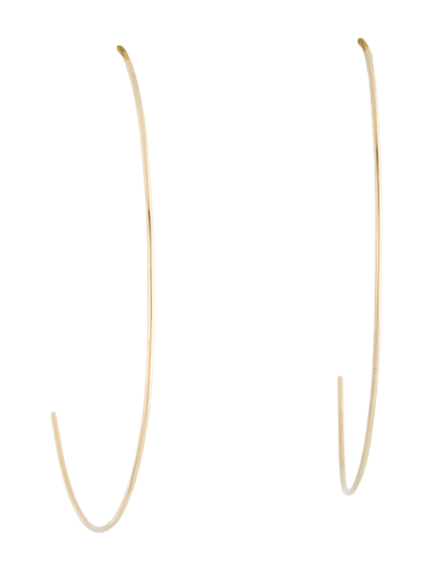 Bony Levy 14K J Wire Hoop Earrings