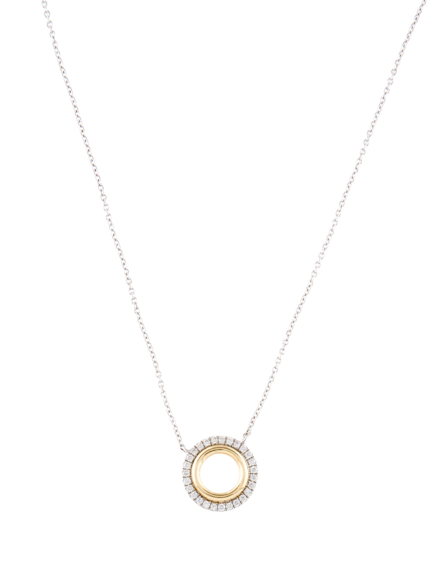 Bony Levy 18K Diamond Circle Pendant Necklace