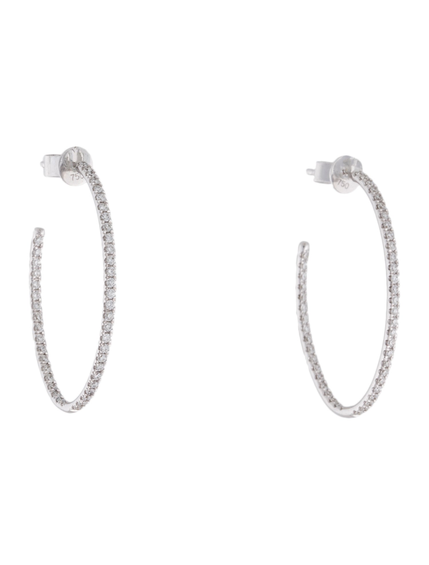 Bony Levy 18K Diamond Hoop Earrings