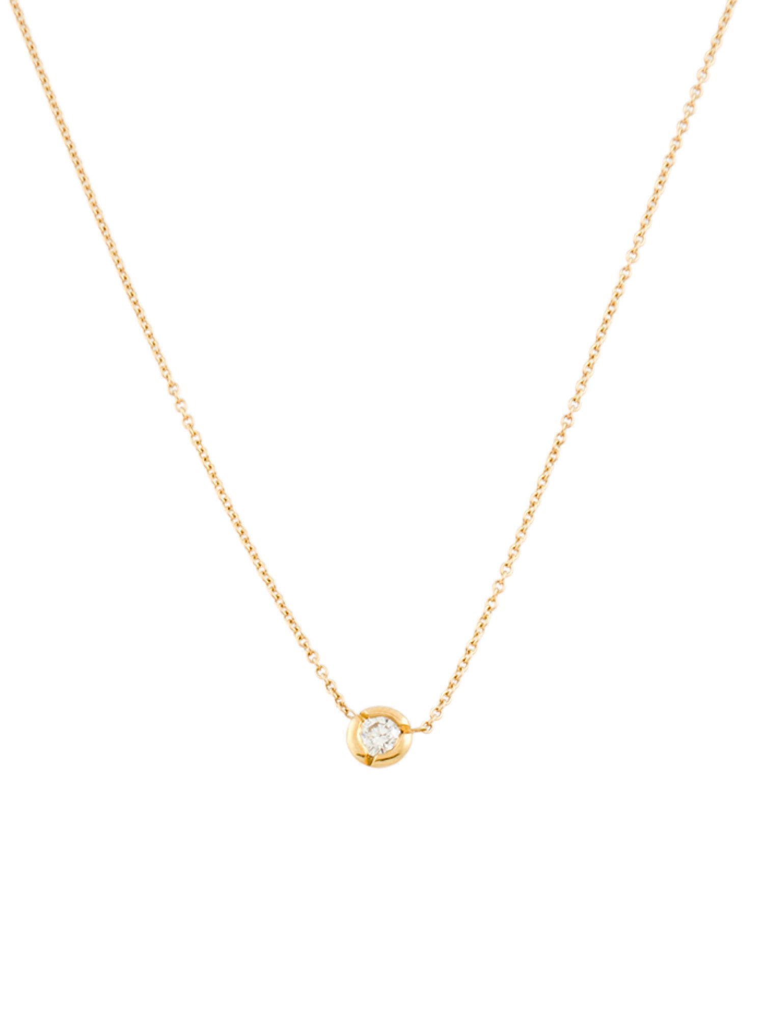 Bony Levy 18K Diamond Single Bezel Pendant Necklace