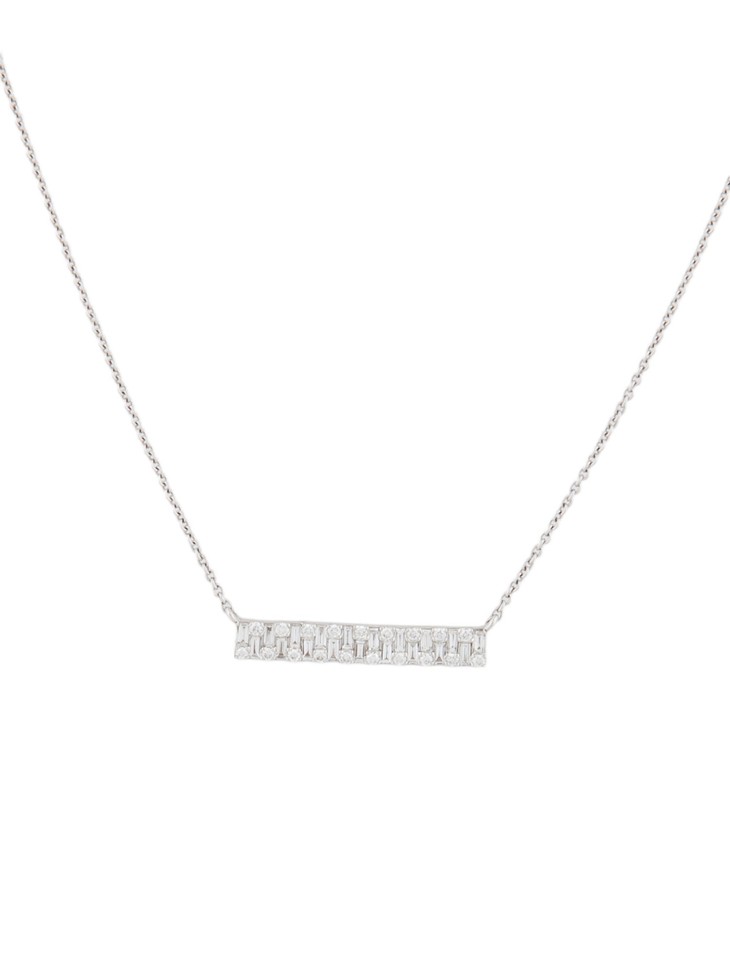 Bony Levy 18K Diamond Bar Necklace