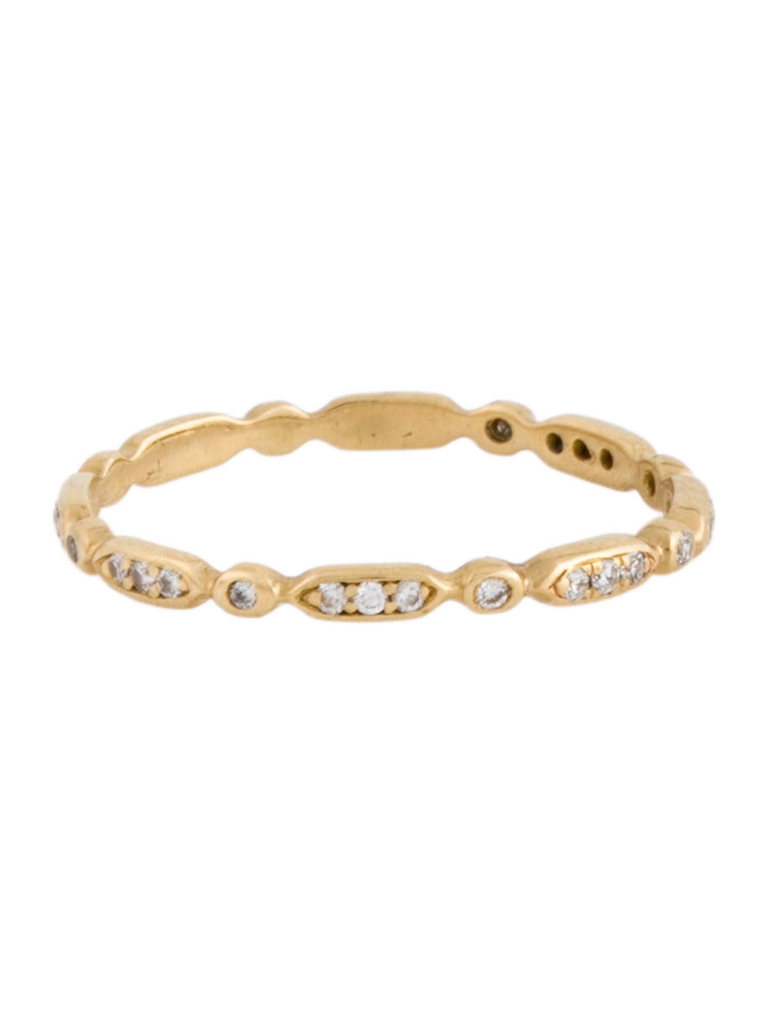 Bony Levy 18K Diamond Pave Geometric Stackable Ring