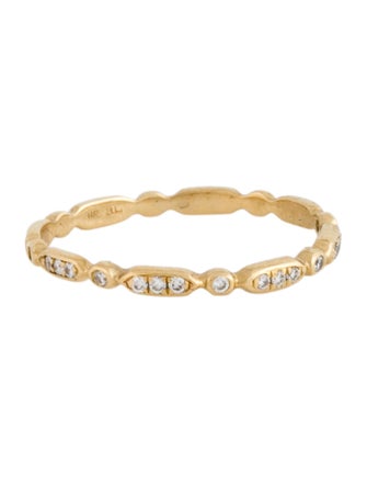 Bony Levy 18K Diamond Pave Geometric Stackable Ring