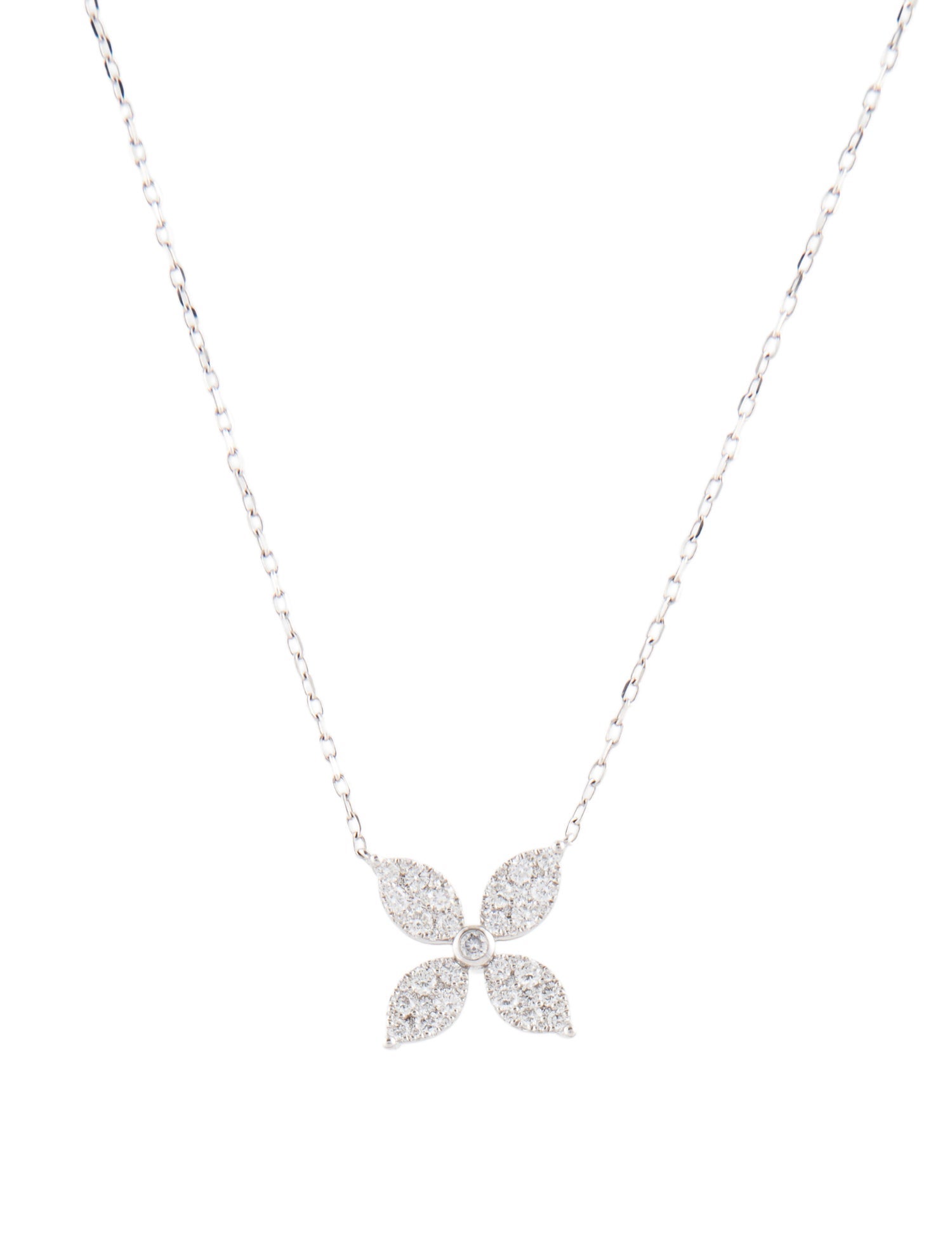 Bony Levy 18K Diamond Flower Pendant Necklace