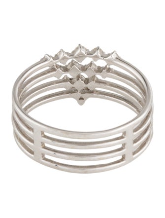 Bony Levy 18K Diamond Triangle 4-Row Band