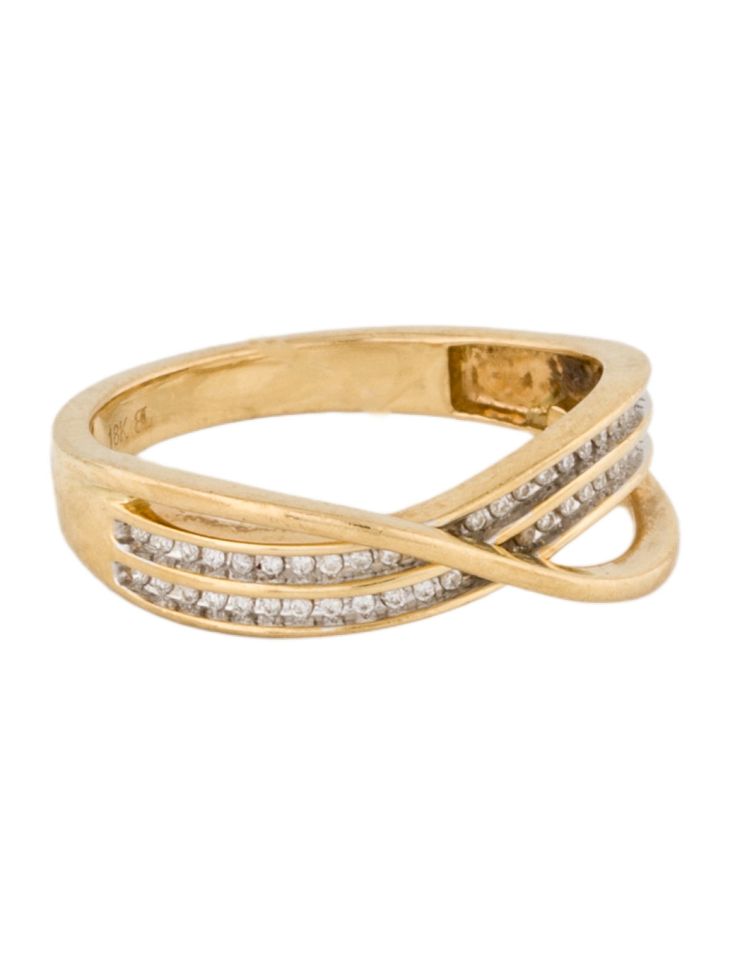 Bony Levy 18K Diamond Crossover Ring