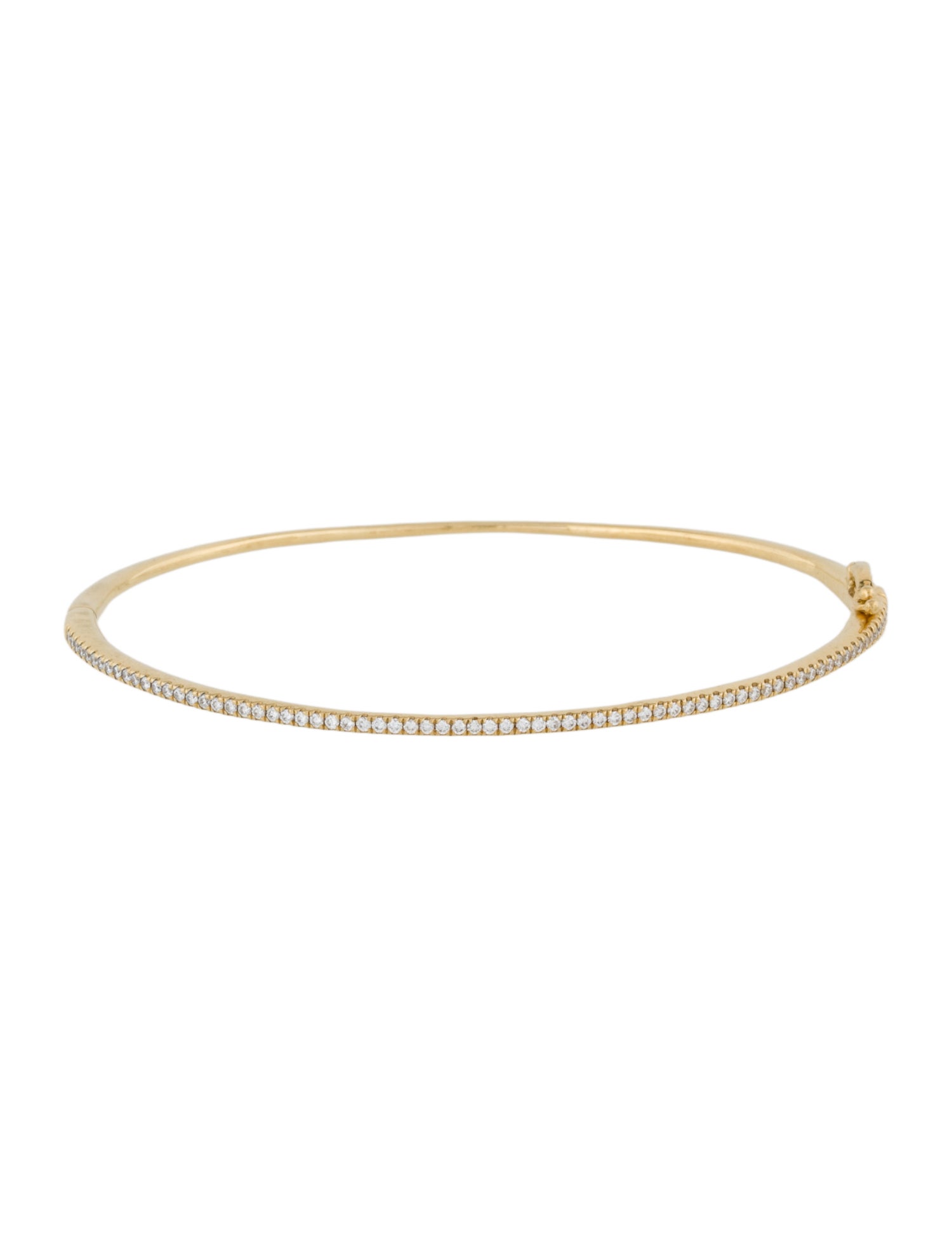 Bony Levy 18K Diamond Skinny Stackable Bangle