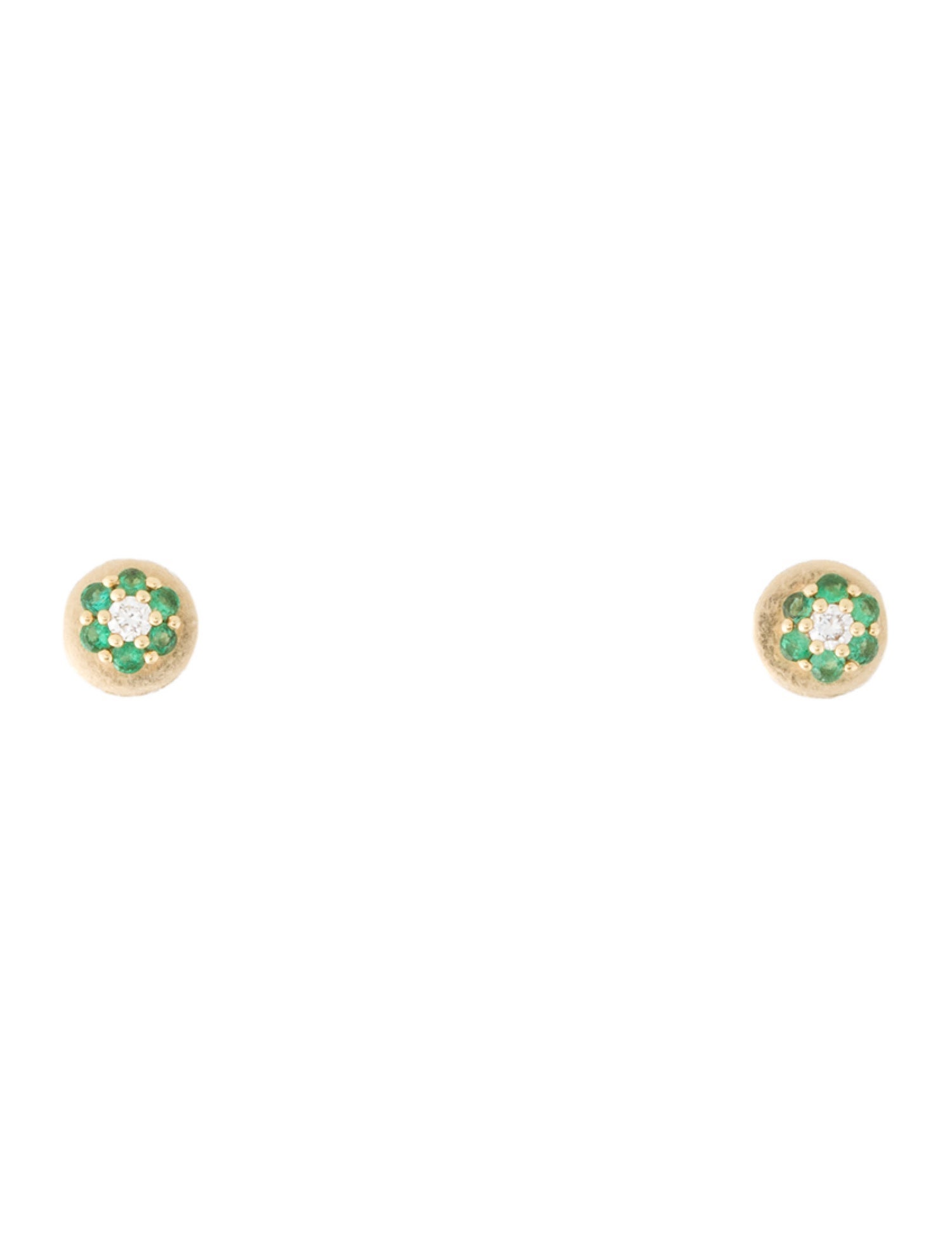 Bony Levy 18K Emerald & Diamond El Mar Stud Earrings
