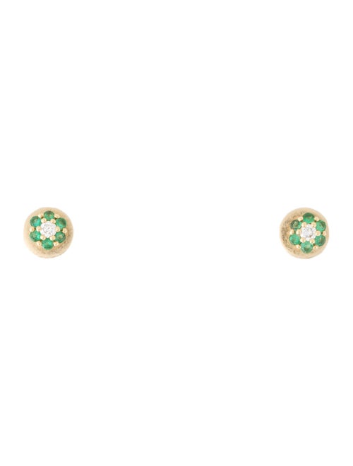 Bony Levy 18K Emerald & Diamond El Mar Stud Earrings