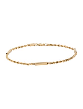 Bony Levy 14K Rope Chain Station Bracelet