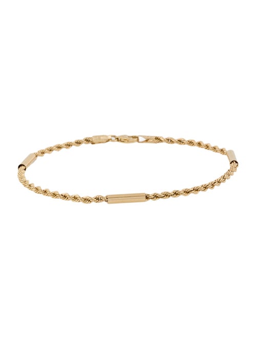 Bony Levy 14K Rope Chain Station Bracelet