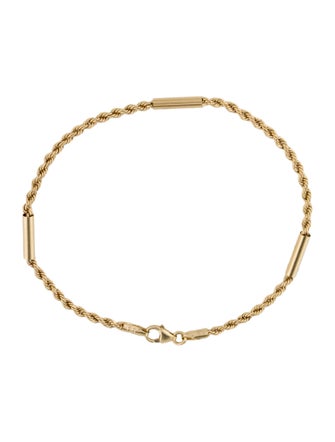Bony Levy 14K Rope Chain Station Bracelet