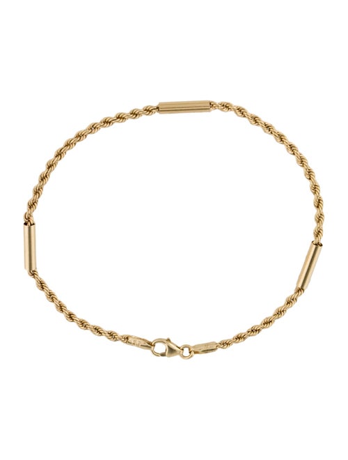 Bony Levy 14K Rope Chain Station Bracelet
