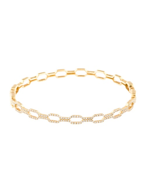 Bony Levy 18K Diamond Chain Hinged Bangle Bracelet