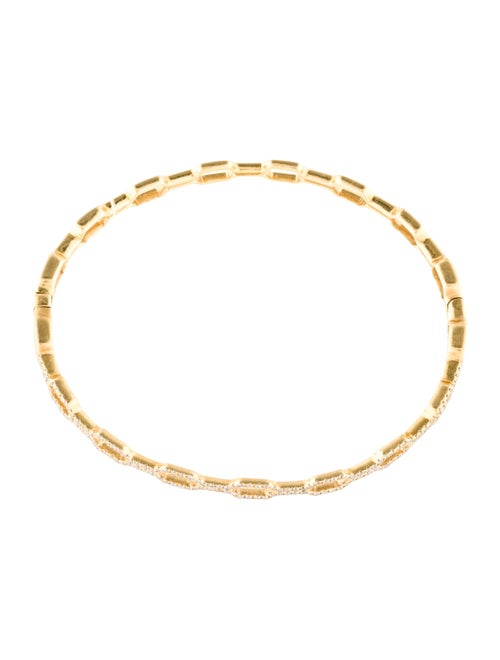 Bony Levy 18K Diamond Chain Hinged Bangle Bracelet