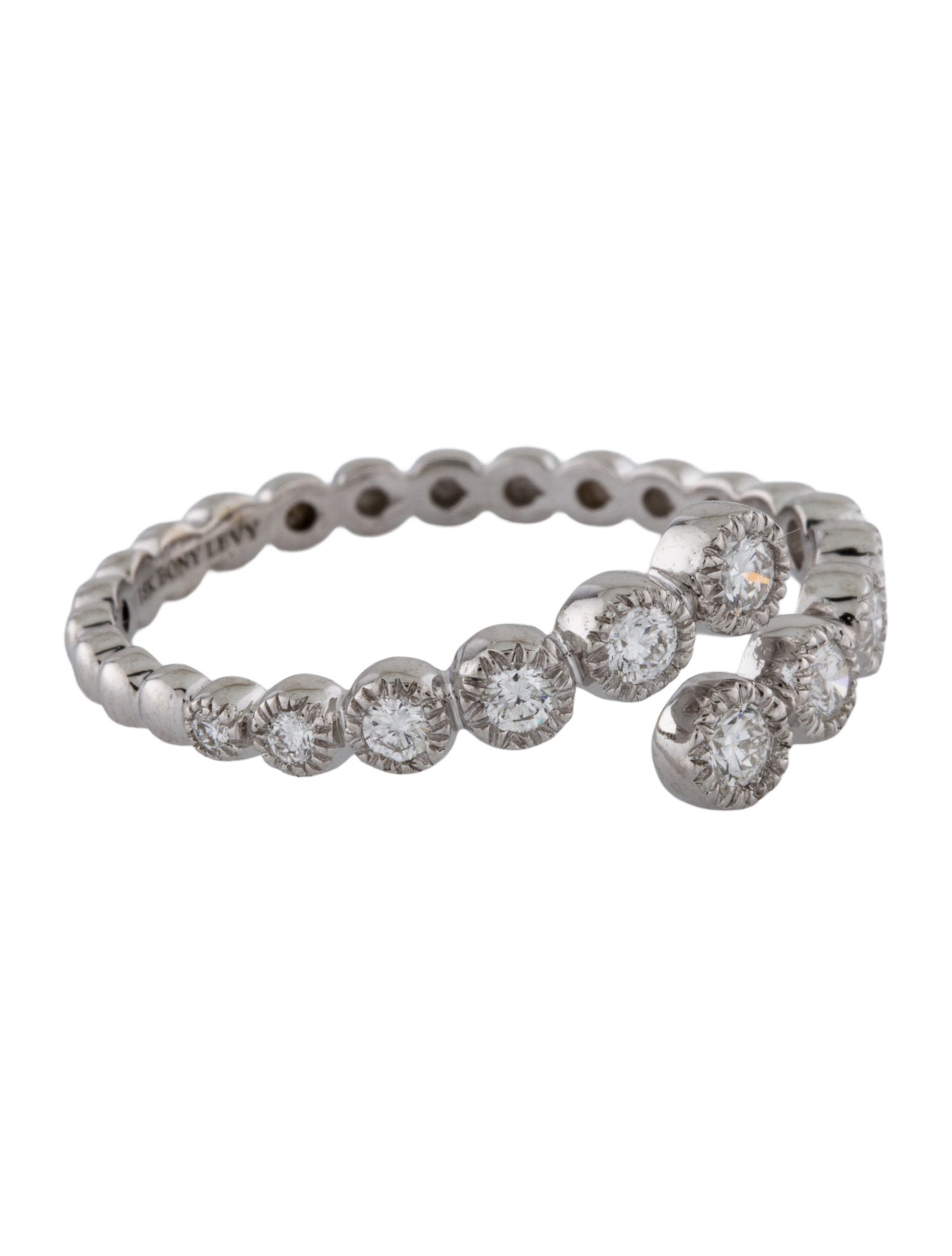 Bony Levy 18K Diamond Bypass Band