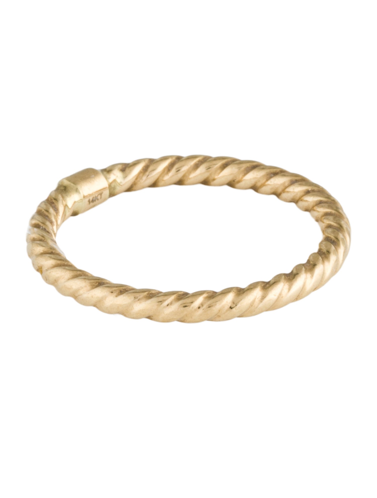 Bony Levy 18K Hollow Stackable Band