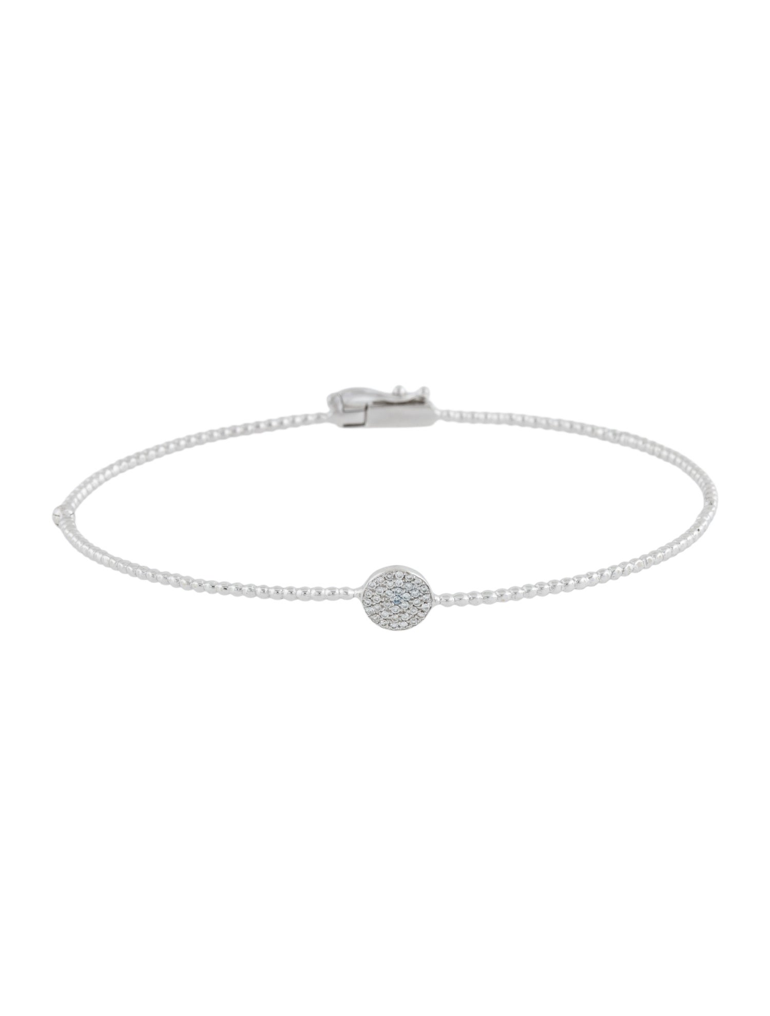 Bony Levy 18K Diamond Disc Bangle Bracelet