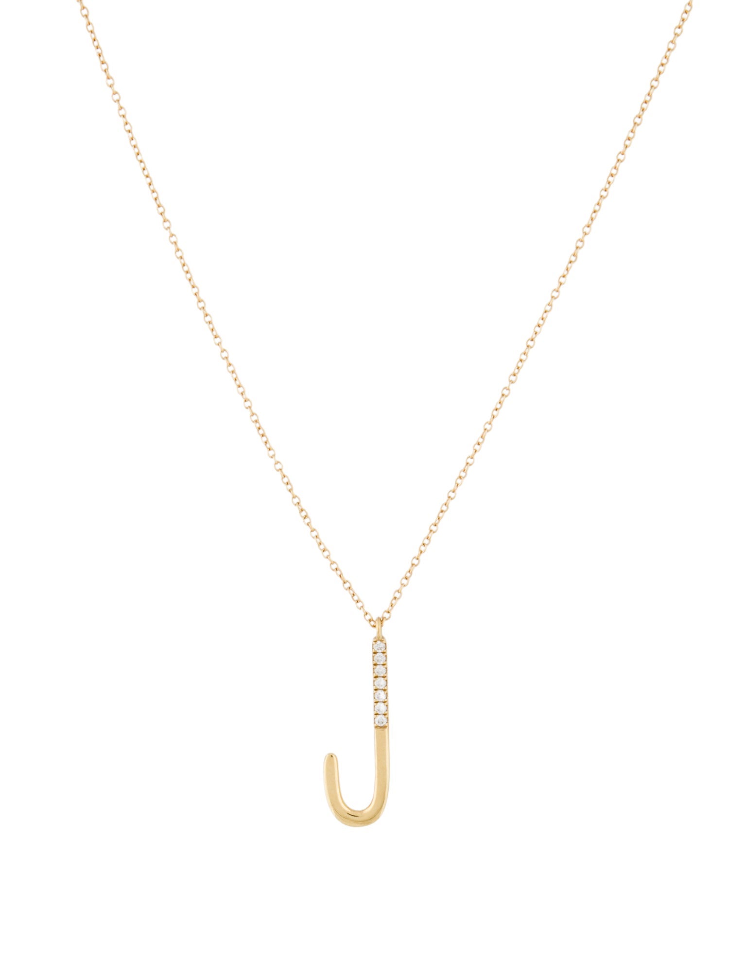 Bony Levy 18K Diamond 'J' Pendant Necklace