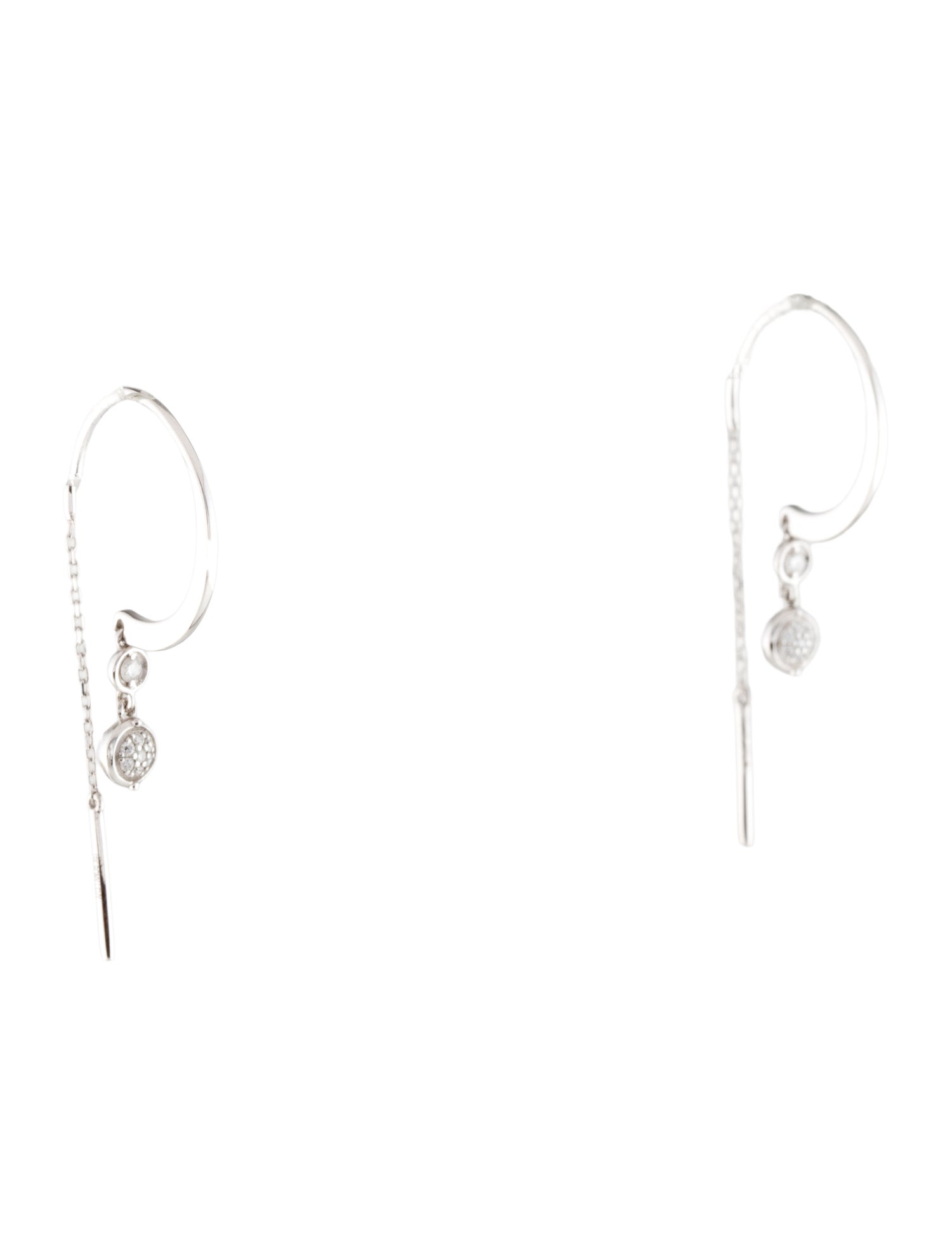Bony Levy 18K Diamond Dangle Hoop Earrings