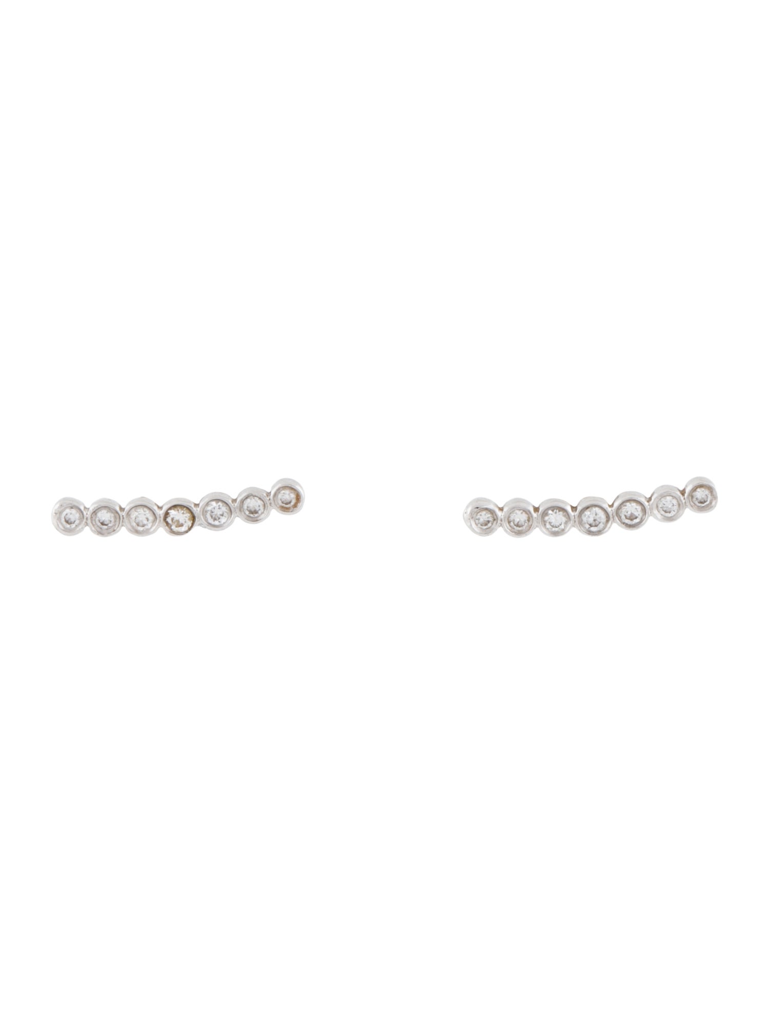 Bony Levy 18K Diamond Bar Stud Earrings