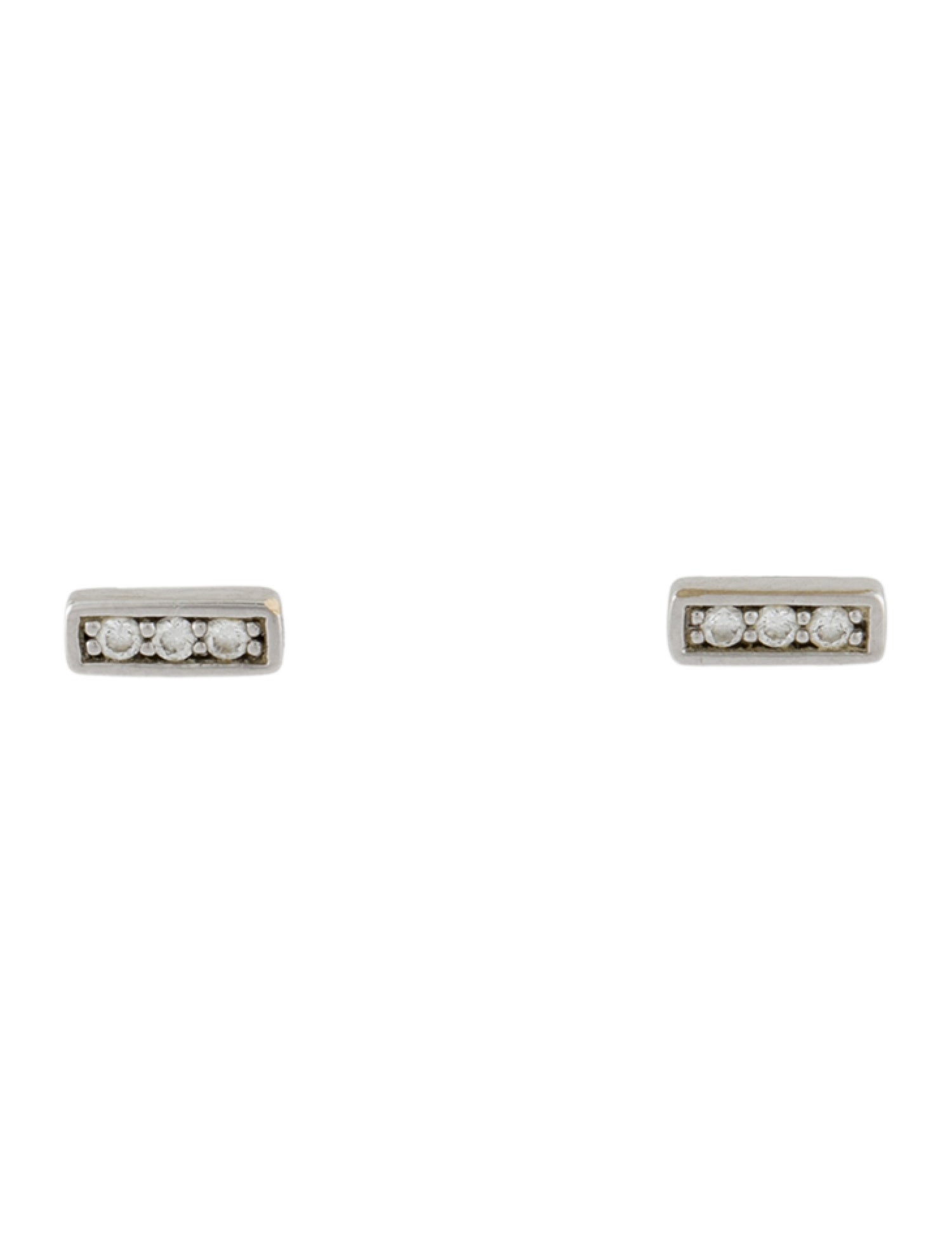 Bony Levy 18K Diamond Bar Stud Earrings