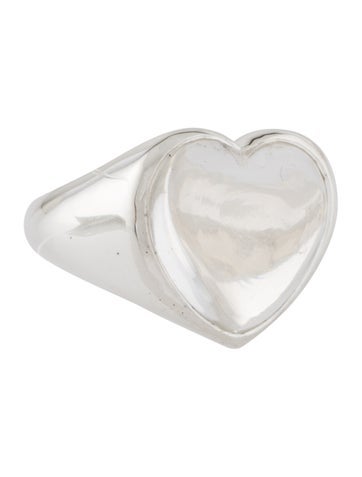 Annika Inez Cocktail Ring Quartz Gem Heart 7.75