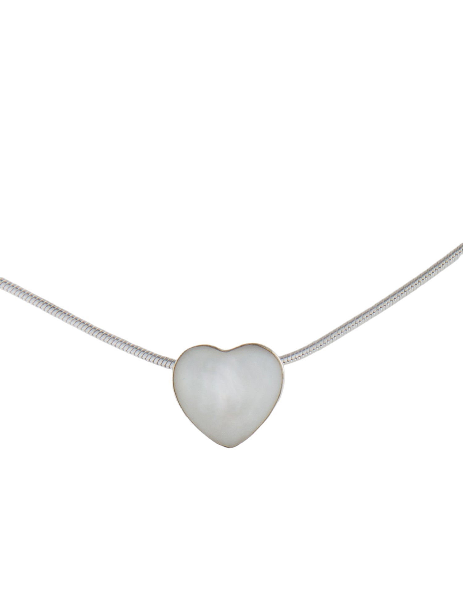 Annika Inez Mother Of Pearl Heart Pendant Necklace