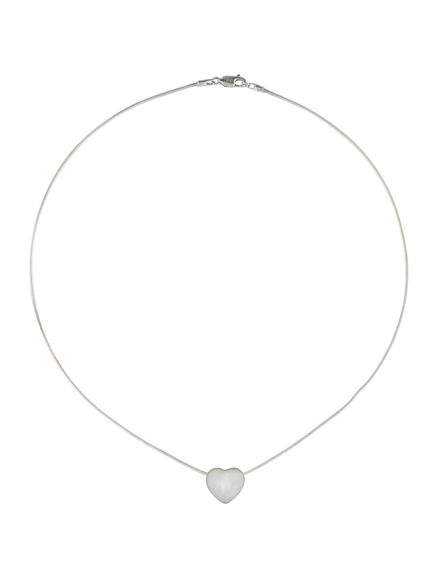 Annika Inez Mother Of Pearl Heart Pendant Necklace