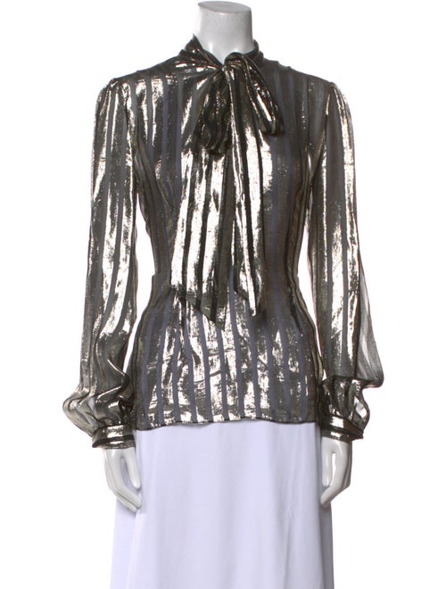 BY. Bonnie Young Mock Neck Long Sleeve Blouse