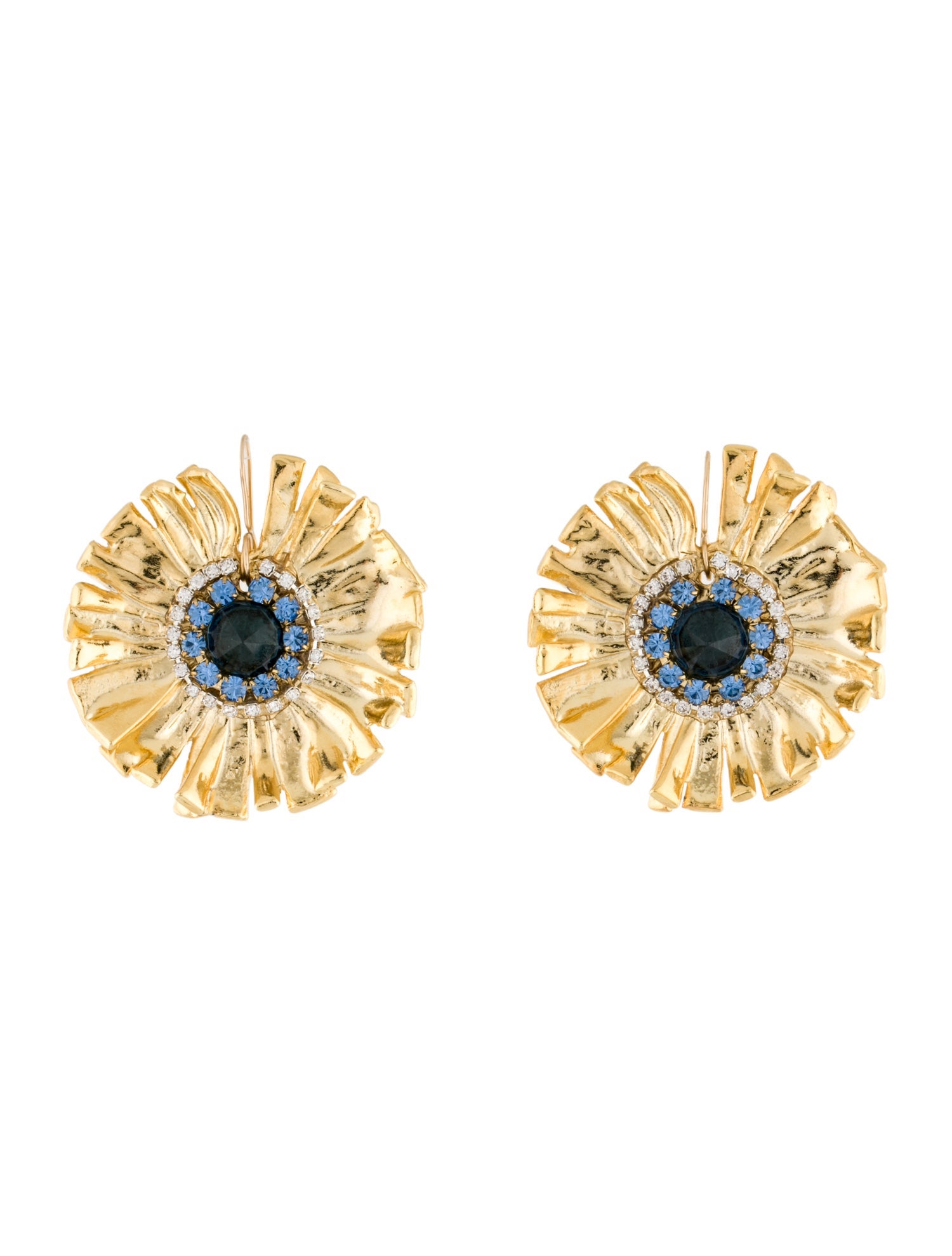 Sonia Boyajian Crystal Flower Drop Earrings