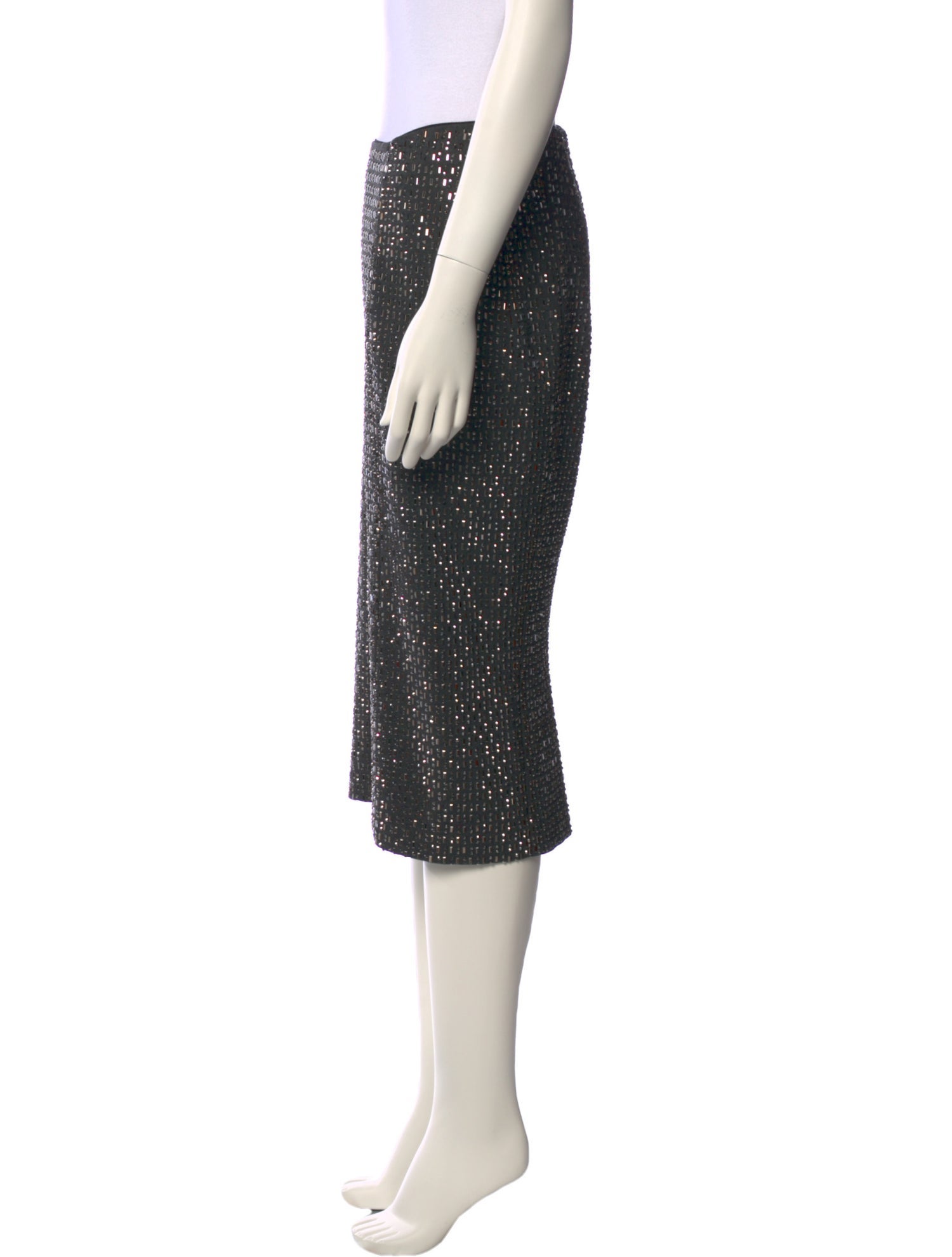 Byron New York Sequin Embellishments Knee-Length Skirt