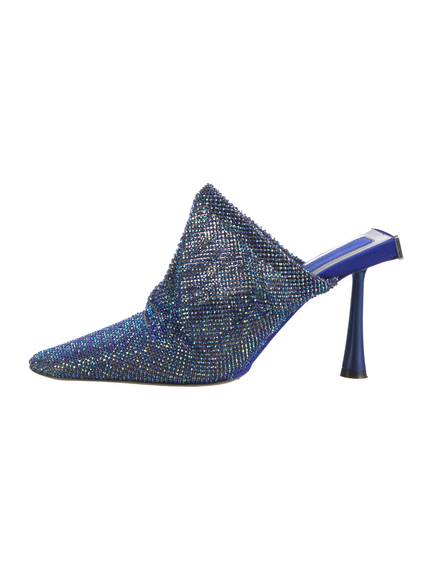Benedetta Bruzziches Metal Crystal Embellishments Mules