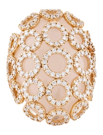 Carla Amorim 18K Chalcedony & Diamond Salt Flower Cocktail Ring