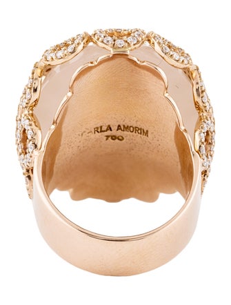 Carla Amorim 18K Chalcedony & Diamond Salt Flower Cocktail Ring