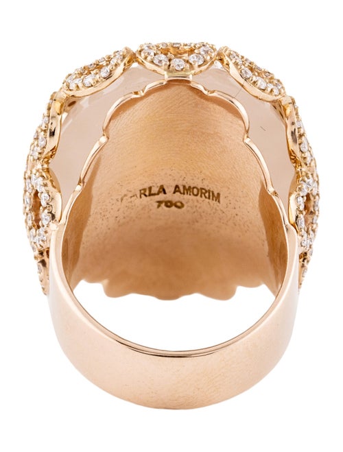 Carla Amorim 18K Chalcedony & Diamond Salt Flower Cocktail Ring