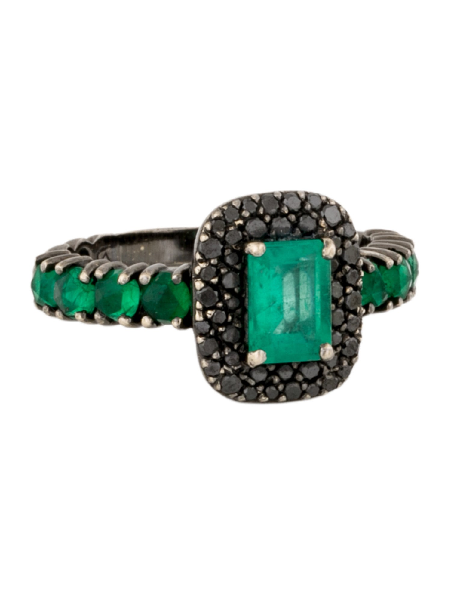 Carla Amorim 18K Emerald & Diamond Cocktail Ring