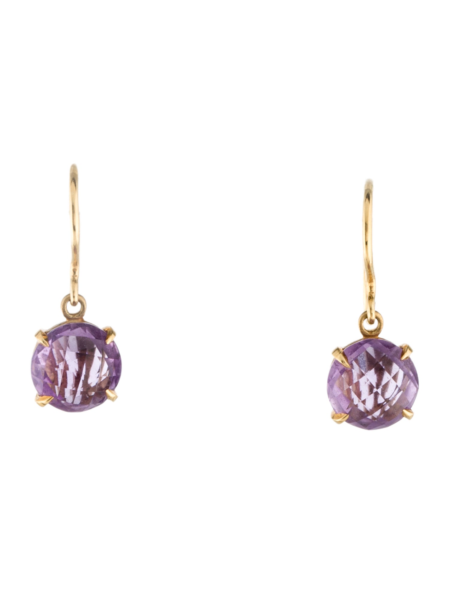 Carelle 18K Amethyst Drop Earrings