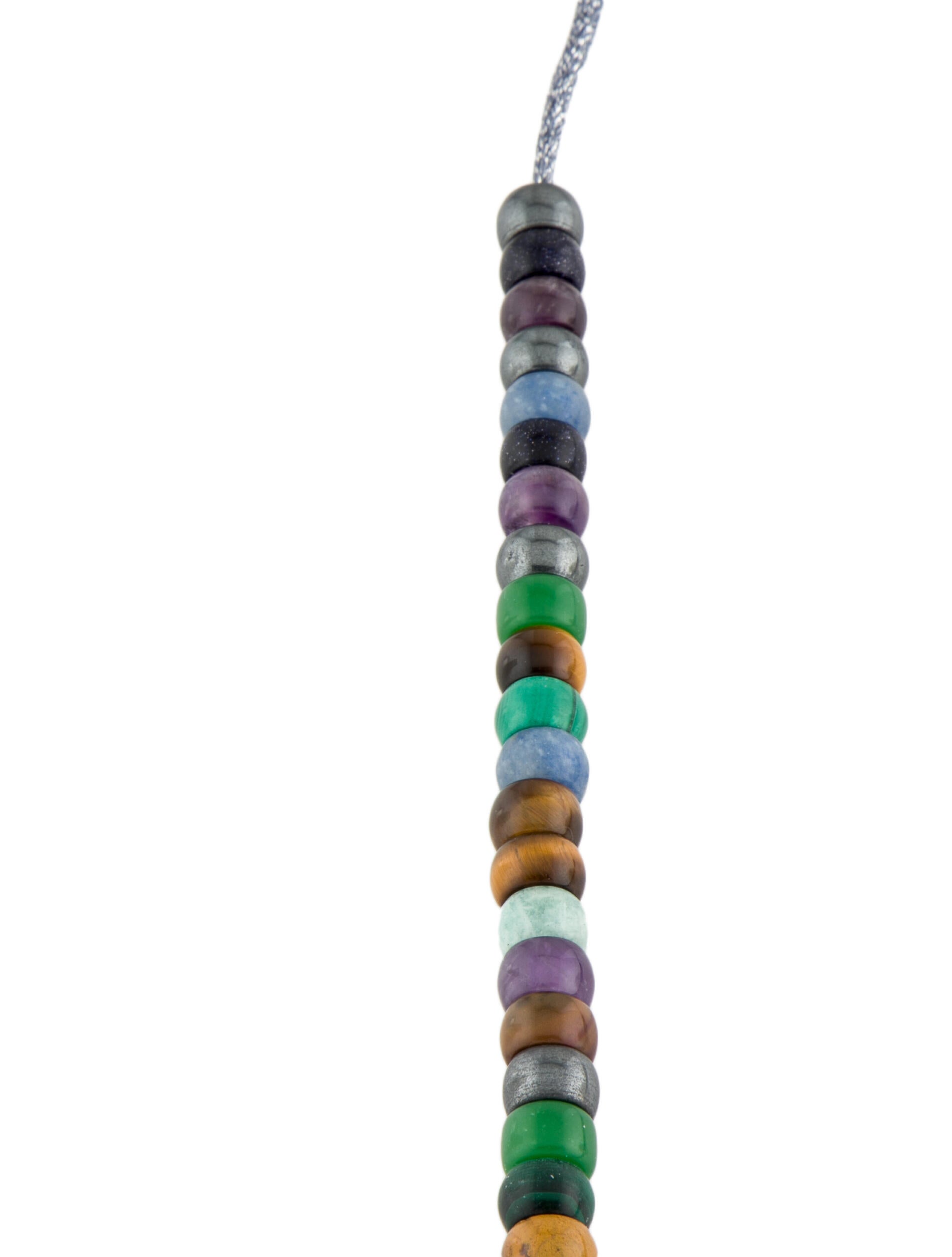Carolina Bucci 18K Multistone Rainbow FORTE Bead Necklace