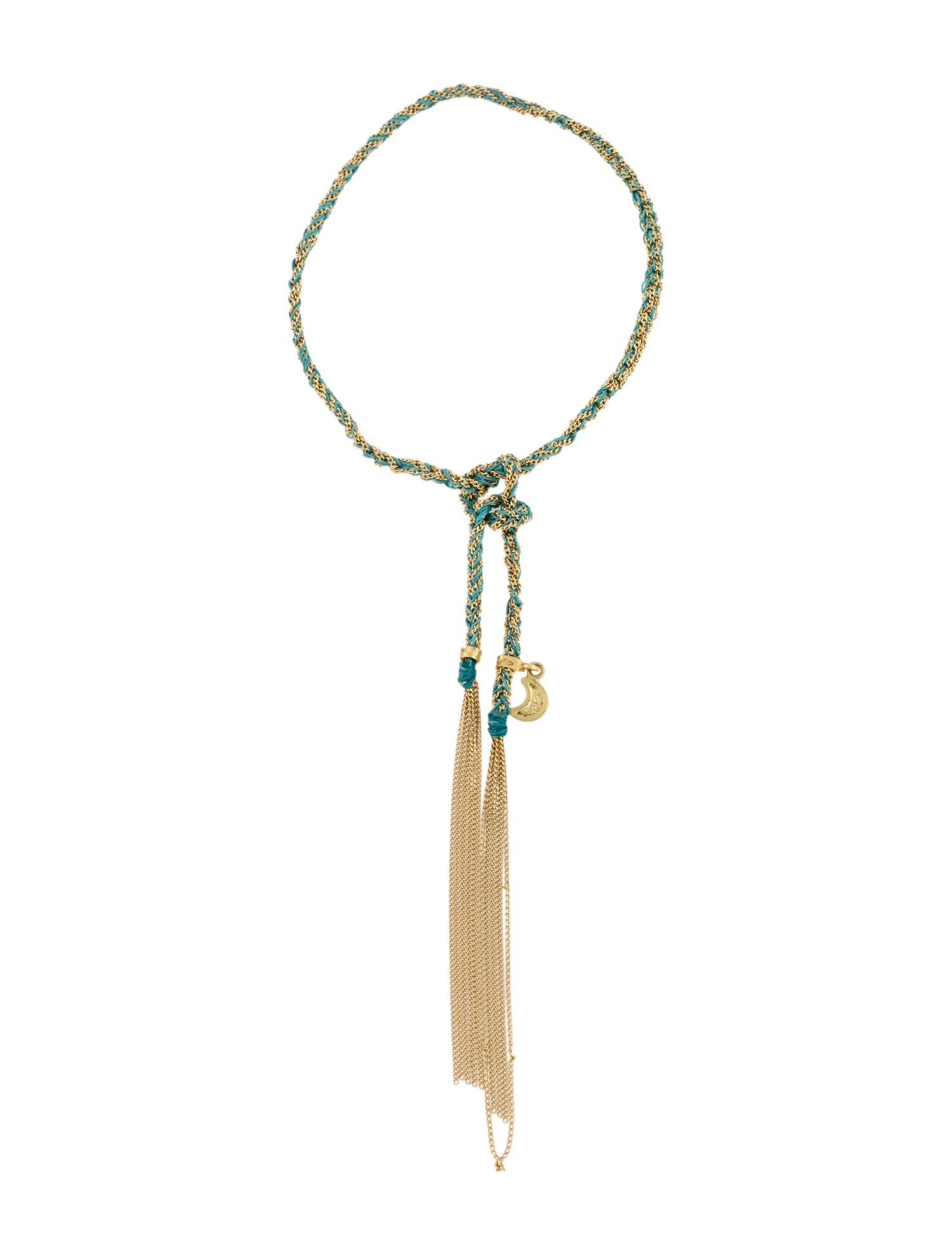 Carolina Bucci 18K Silk Cord Lucky 'Wisdom' Moon Charm Bracelet