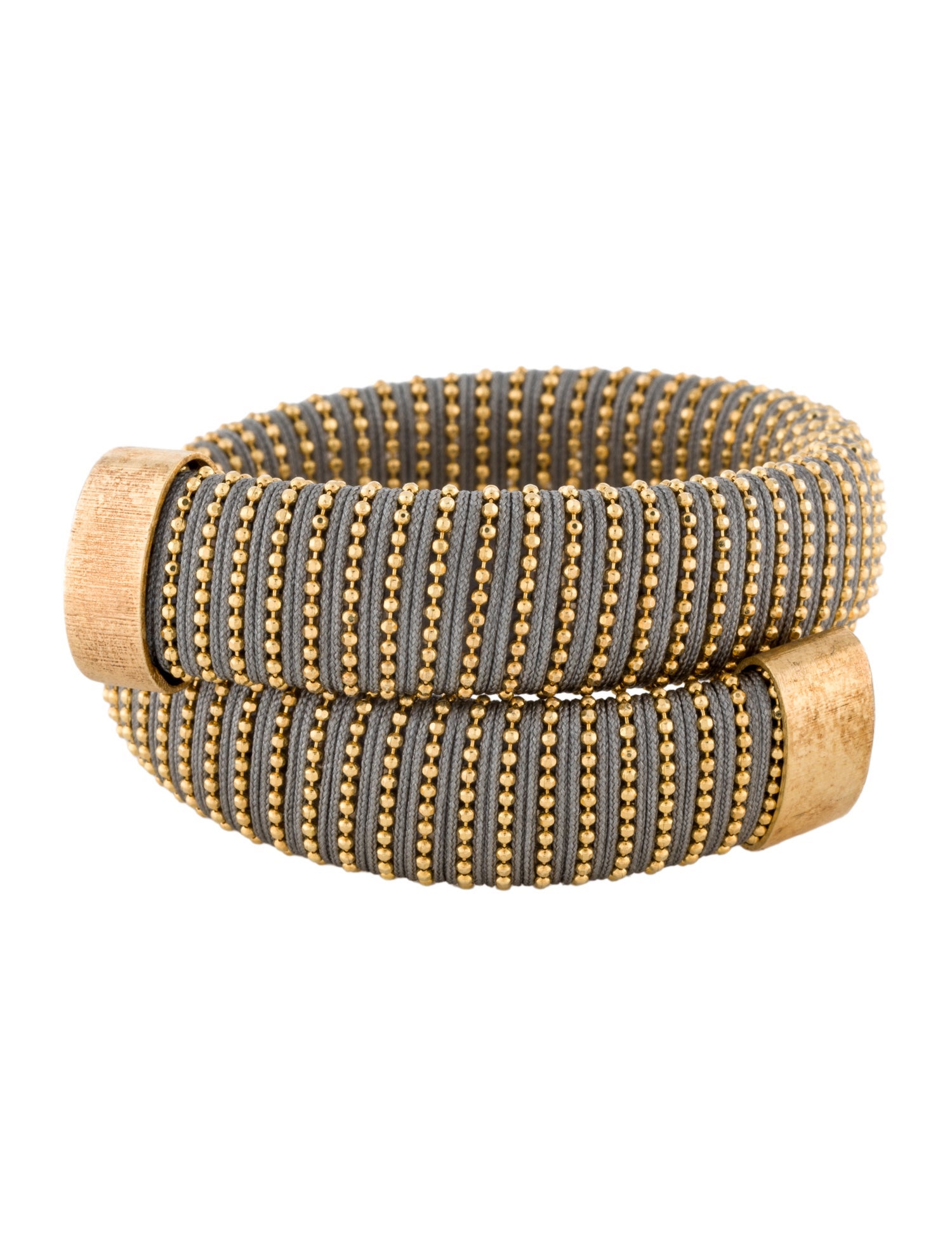 Carolina Bucci Lurex Caro Wrap Bracelet - Grey, Sterling