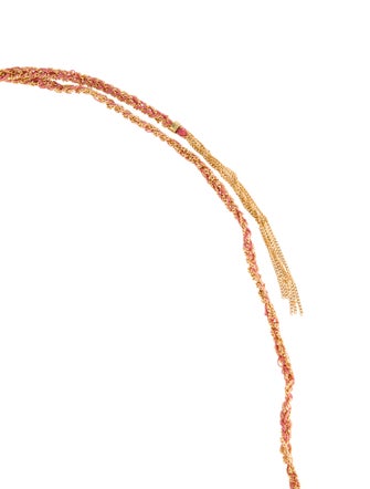 Carolina Bucci 18K Silk Cord Friendship Charm Necklace