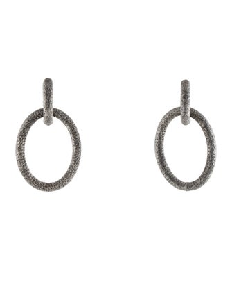 Carolina Bucci 18K Florentine Finish Oval Link Earrings