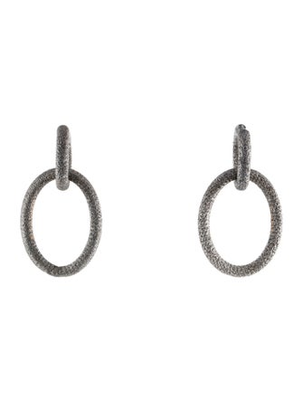 Carolina Bucci 18K Florentine Finish Oval Link Earrings