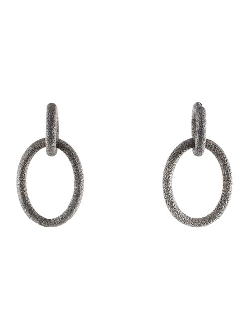 Carolina Bucci 18K Florentine Finish Oval Link Earrings