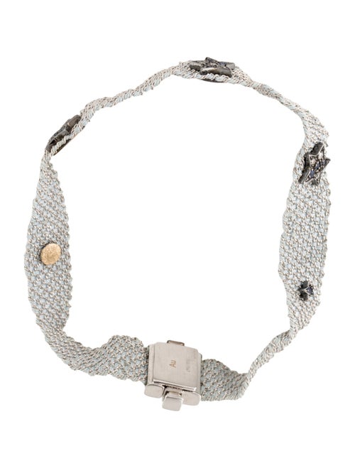 Carolina Bucci 18K Sapphire & Diamond Star 1cm Woven Bracelet